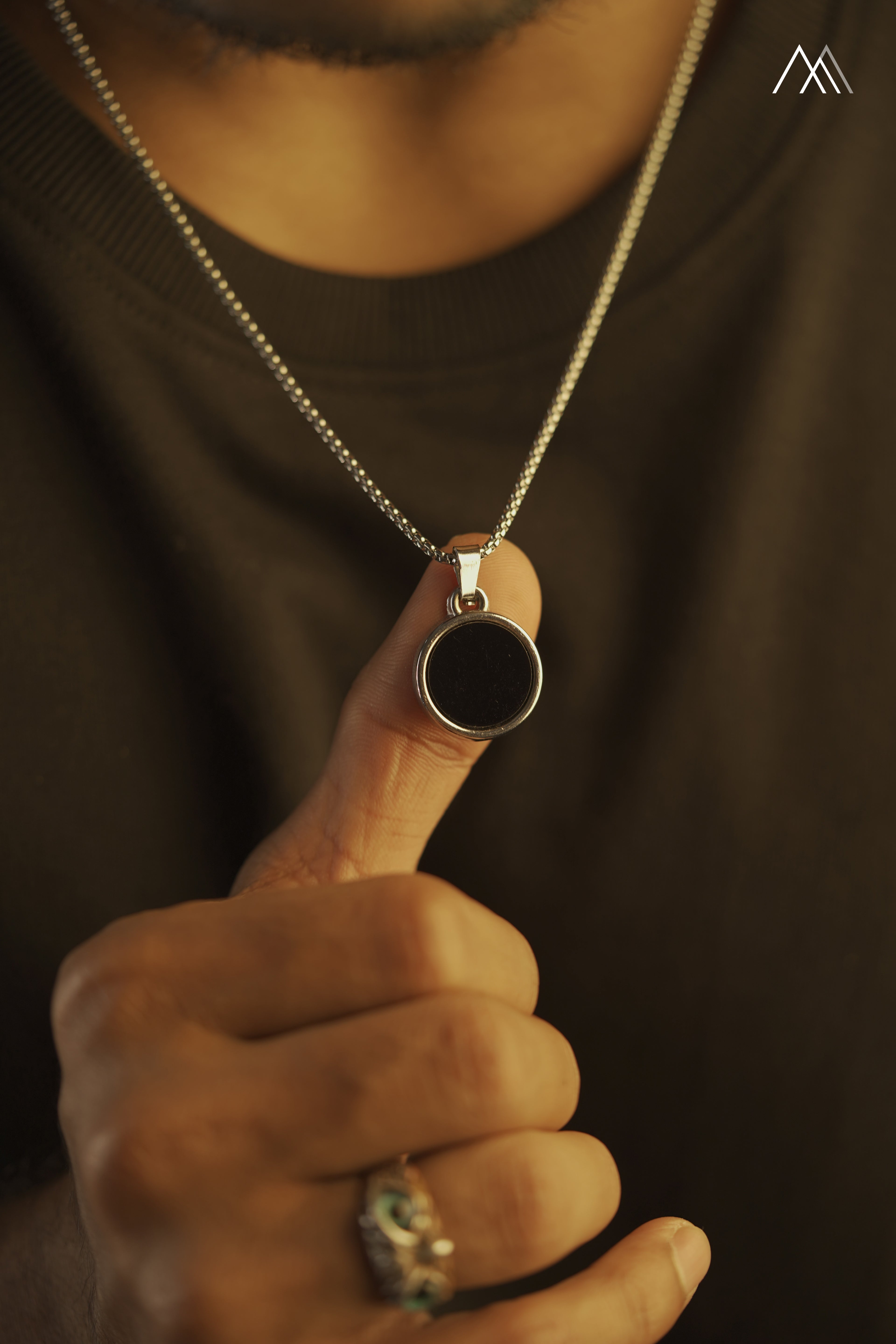 Obsidian Halo Pendant