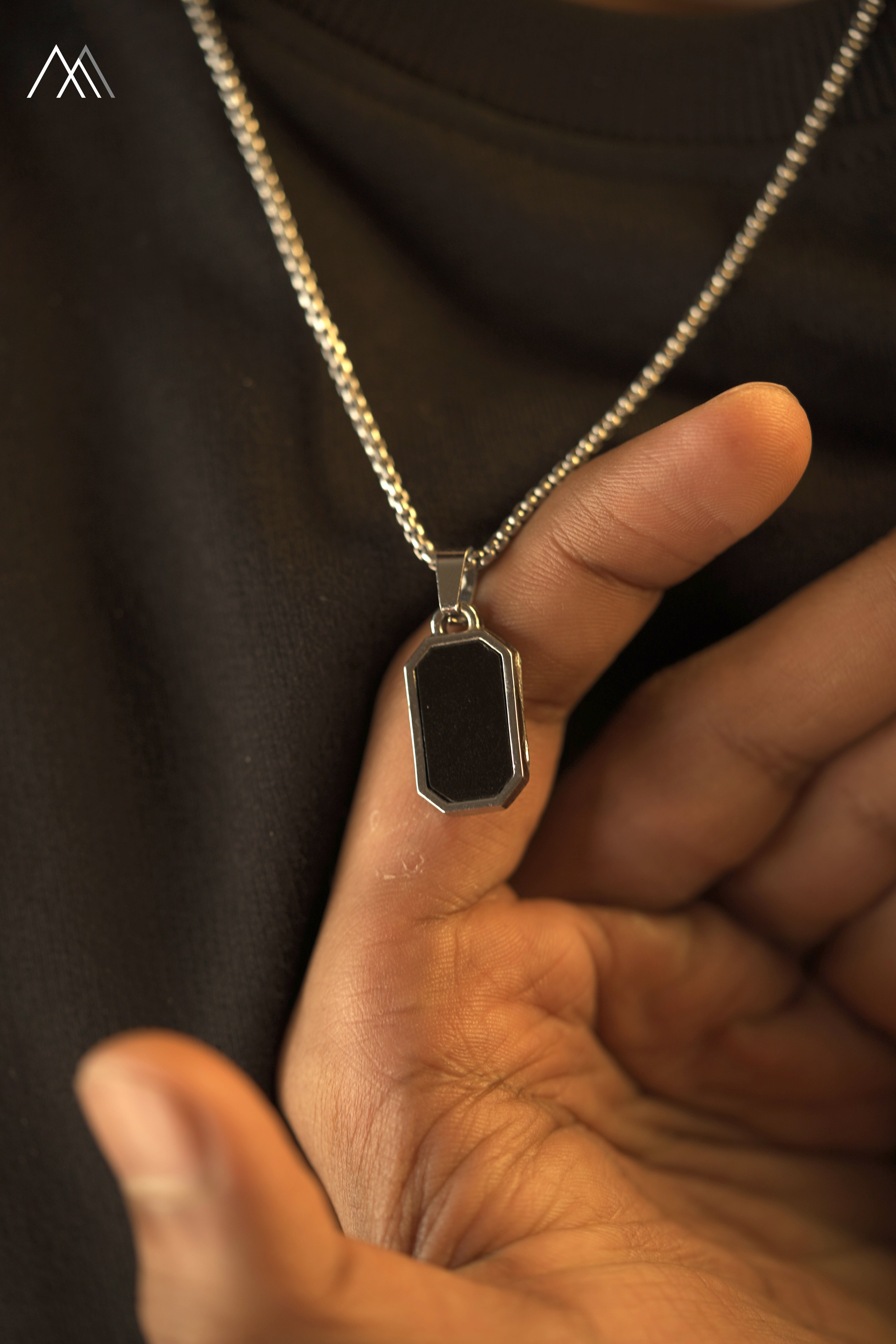 Modern Hex Tag Pendant
