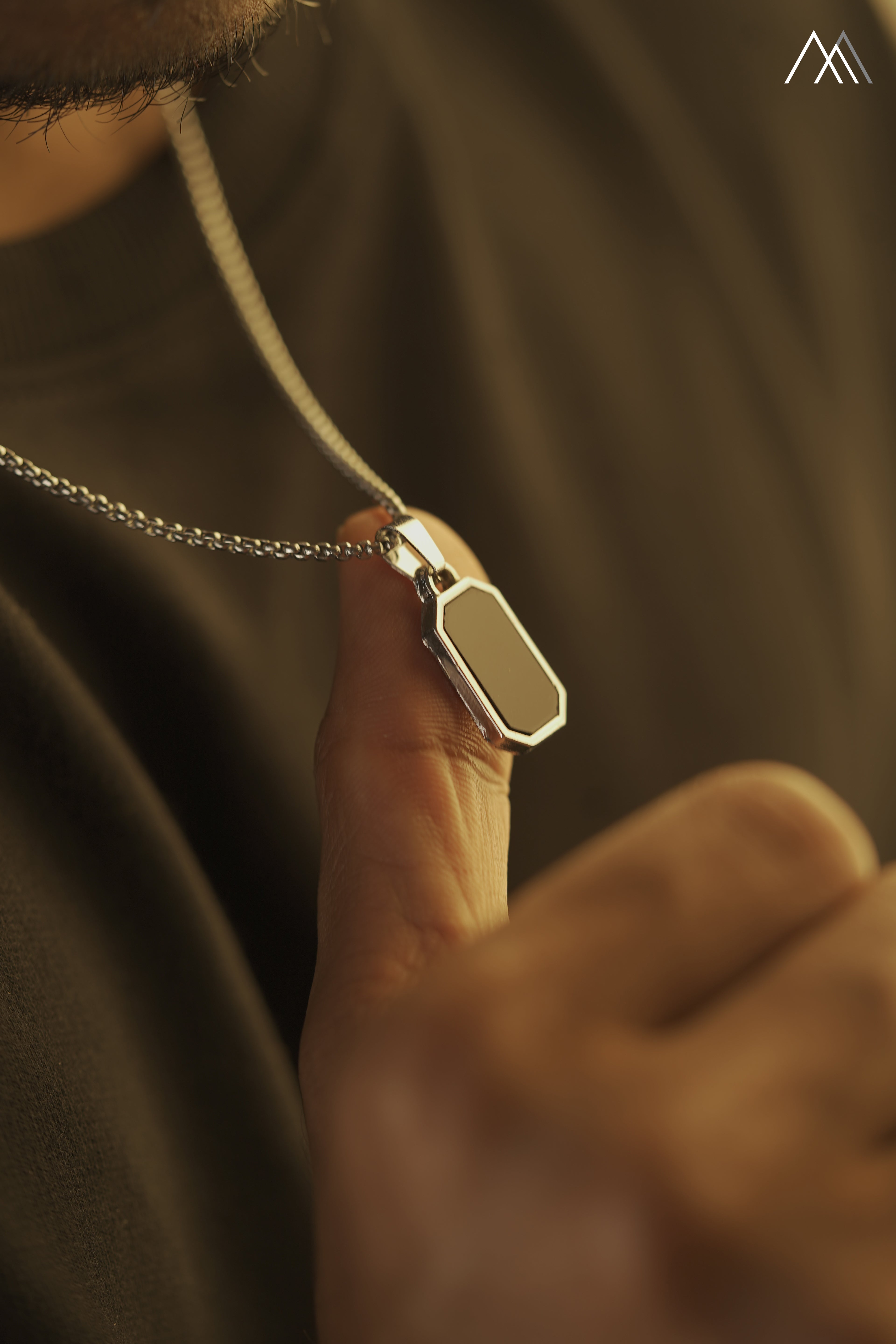 Modern Hex Tag Pendant