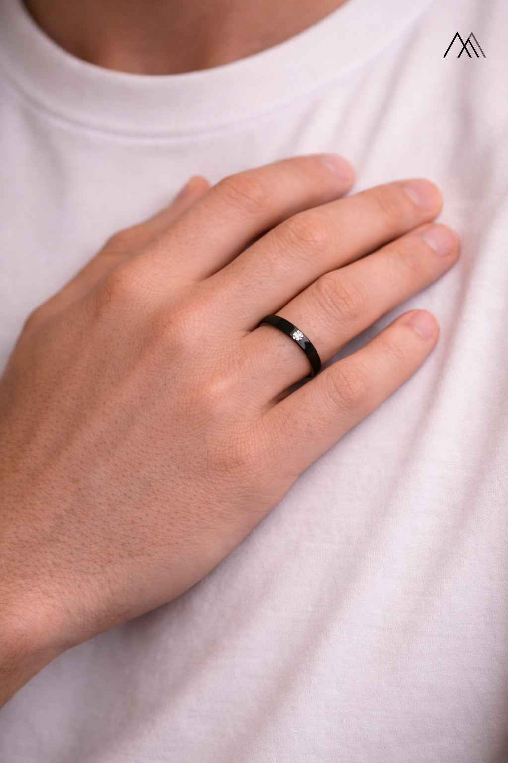 Onyx Glow Diamond Ring