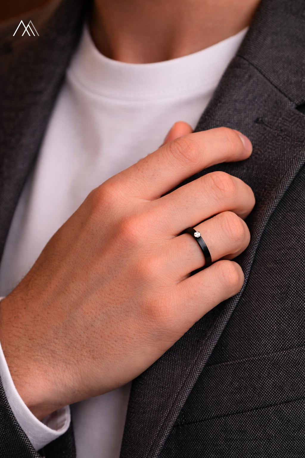 Onyx Glow Diamond Ring