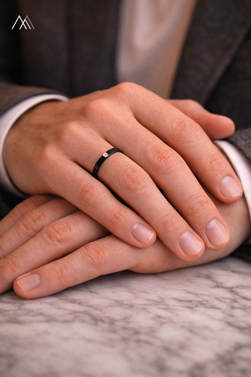 Onyx Glow Diamond Ring