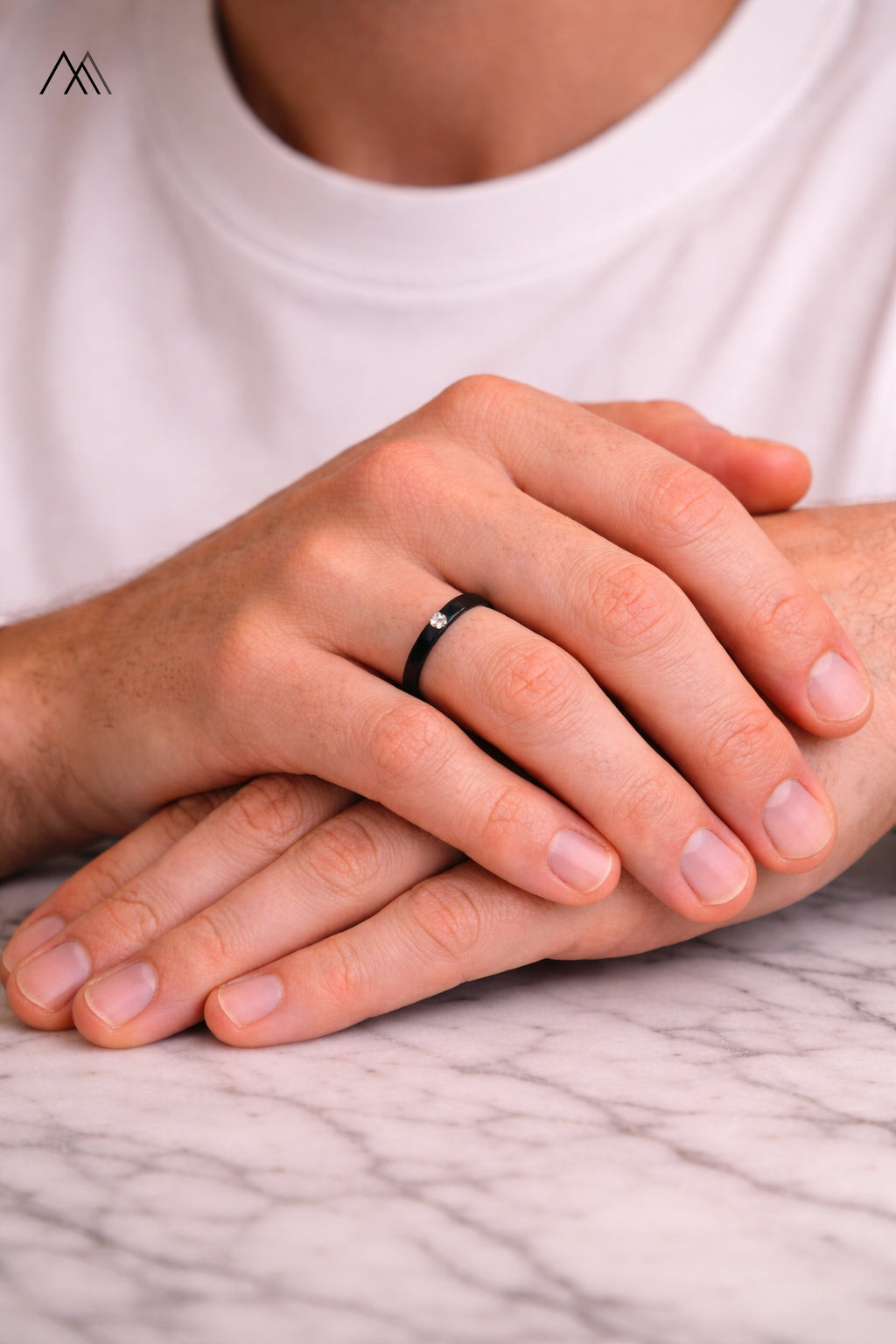 Onyx Glow Diamond Ring